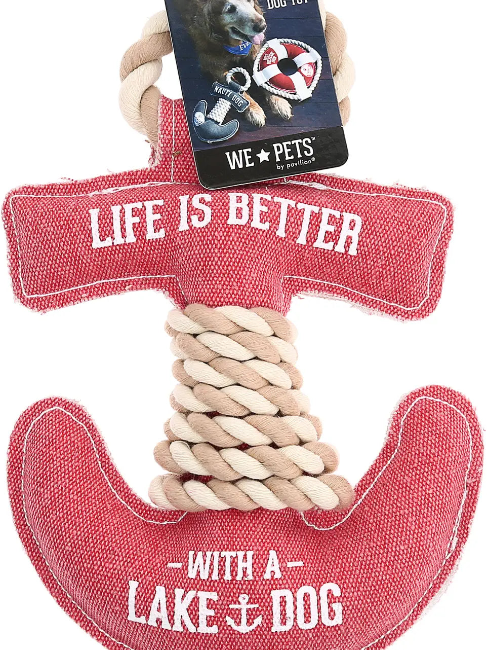 Pavilion Gift - Lake Dog Anchor 12" Canvas Rope Dog Toy