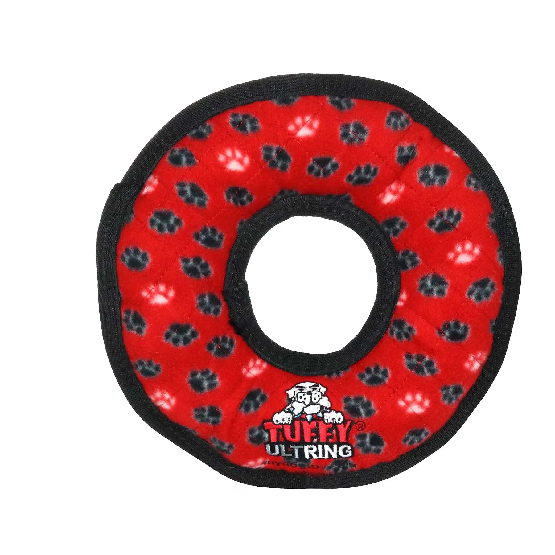Tuffy Dog Toys - Tuffy Ultimate Ring Red Paw