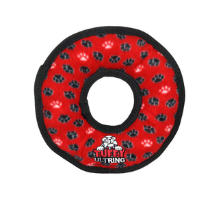 Tuffy Dog Toys - Tuffy Ultimate Ring Red Paw