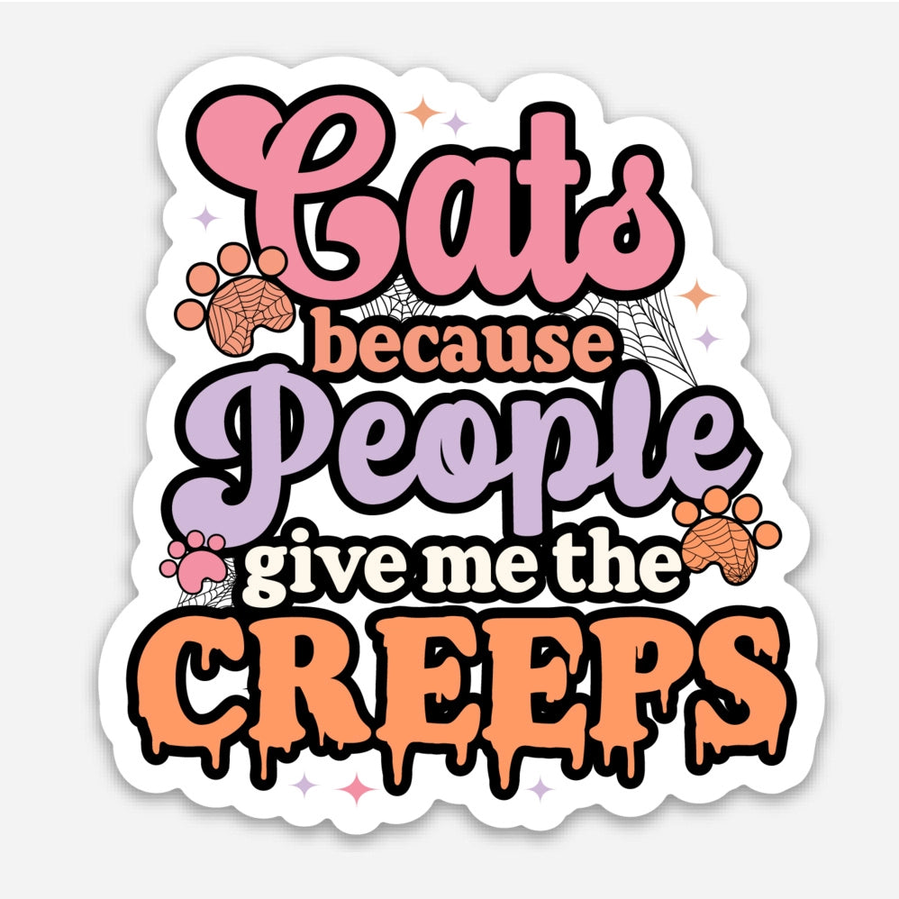 Bad Tags - Cats Because People Give Me the Creeps Sticker