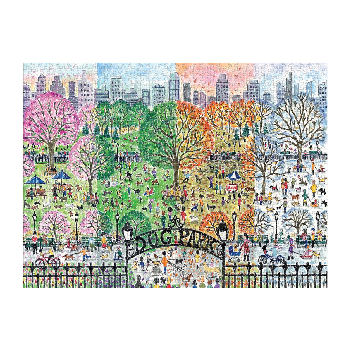Chronicle-Hachette Book - Puzzle Michael Storrings Dog Park in Four Seasons