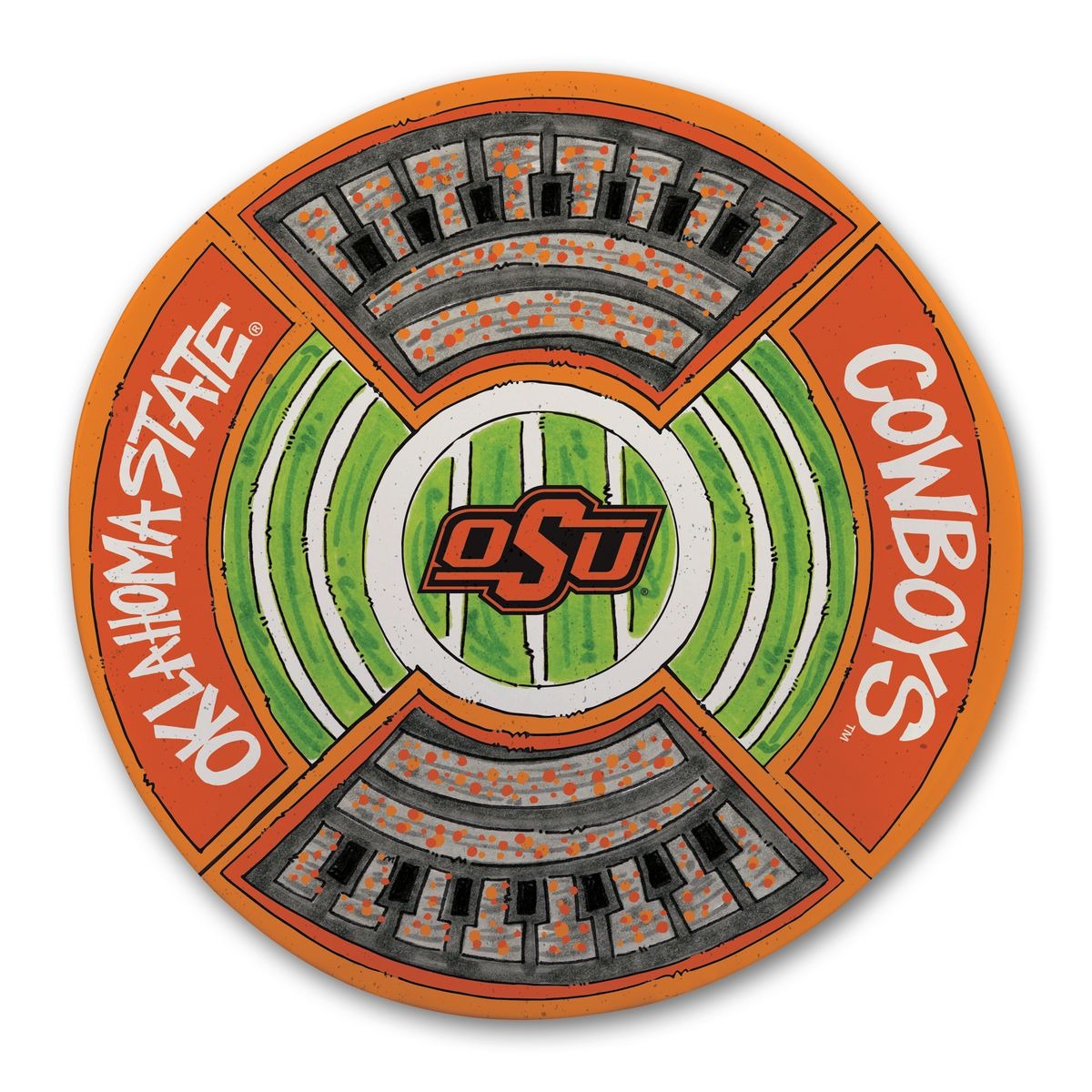 Magnolia Lane - Collegiate Round Stadium Platter