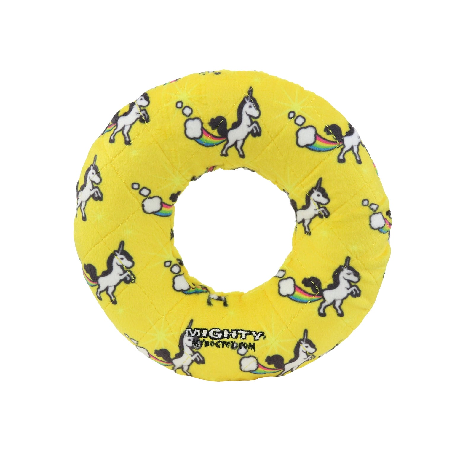 Tuffy Dog Toys - Mighty Ring No Stuffing Unicorn Print