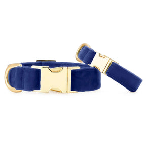 The Foggy Dog - Dog Collar Velvet Navy