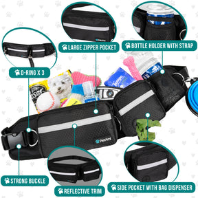 PetAmi - Dog Leash Bag Deluxe Hands Free
