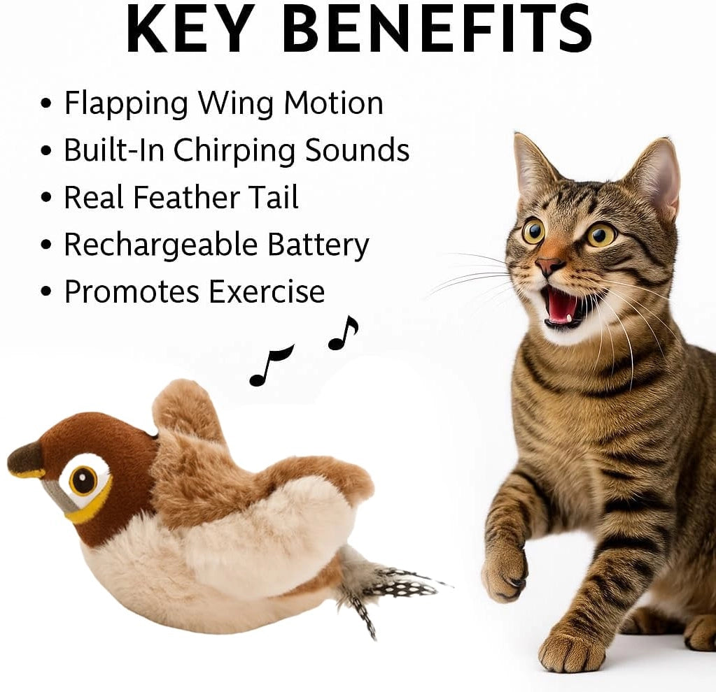 Vigor - Sparrow Bird Chirping Cat Toy Plush
