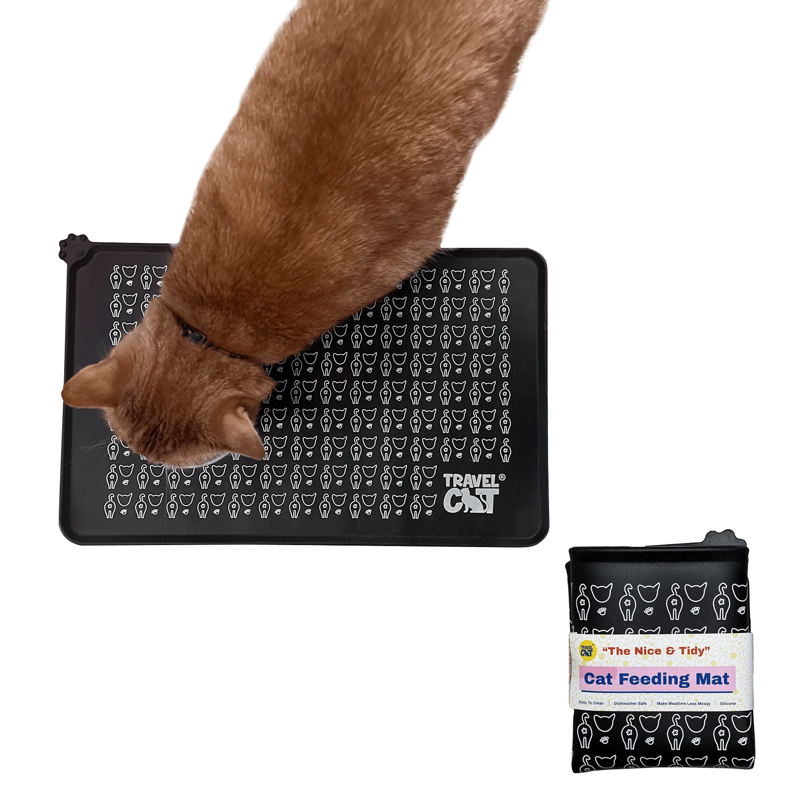 Travel Cat - Feeding Mat For Food & Water "The Nice & Tidy"