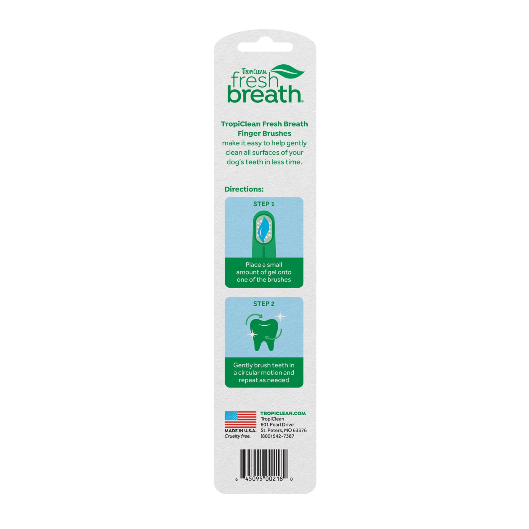 Tropiclean - Fresh Breath Finger Brushes (2pack) for Dogs