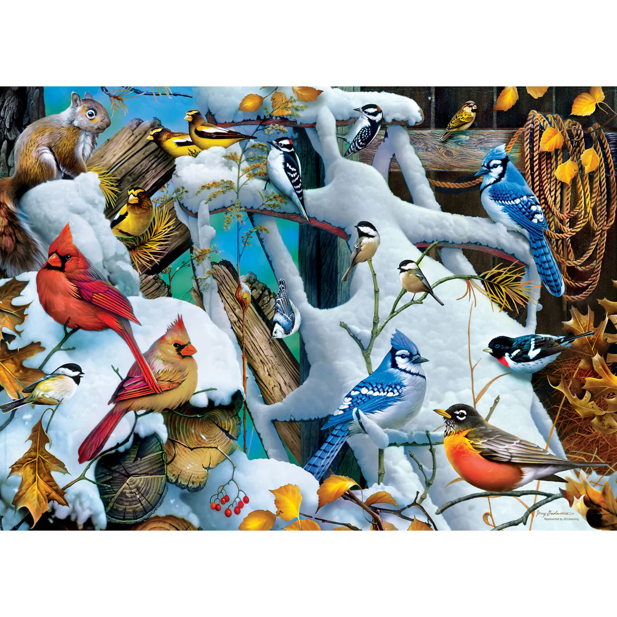 MasterPieces - Puzzle Audubon - Snow Birds 1000 Piece