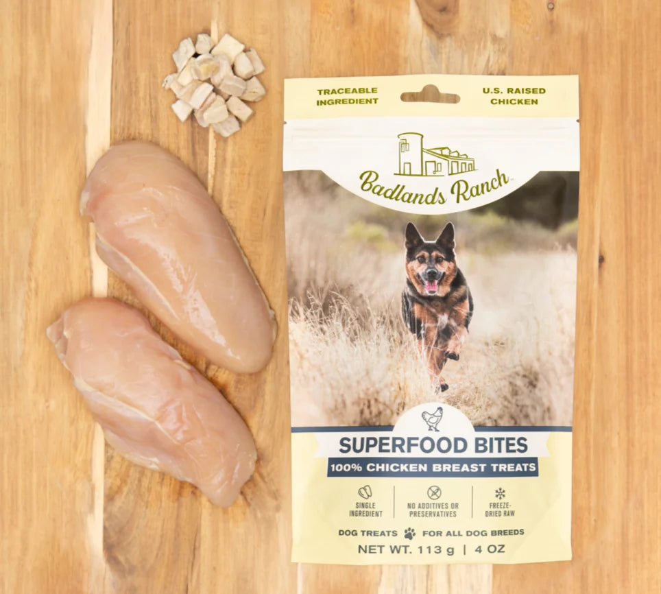 Badlands Ranch - Superfood Bites 100% Chicken Breast Treats Freeze-Dried Raw - Southern Agriculture 