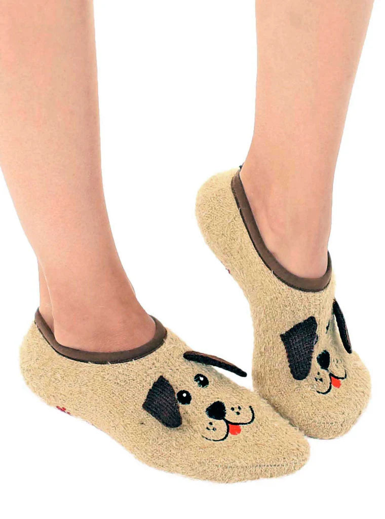 Living Royal - Slipper Socks Fuzzy Puppy Dog w/ 3D Ears