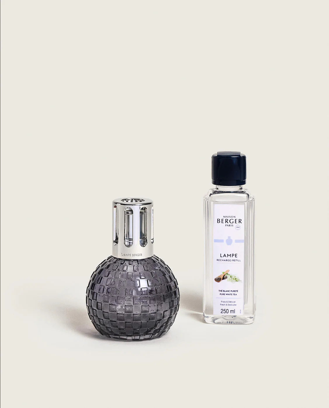 Maison Berger - Lampe Disco Grey + 250ml Pure White Tea