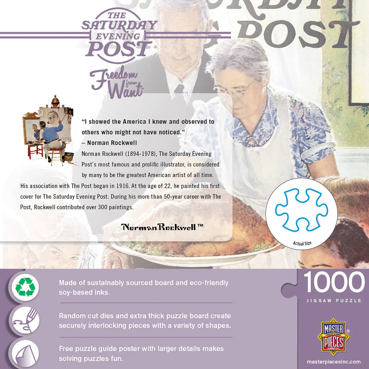 MasterPieces - Puzzle Saturday Evening Post - Freedom from Want 1000 Piece