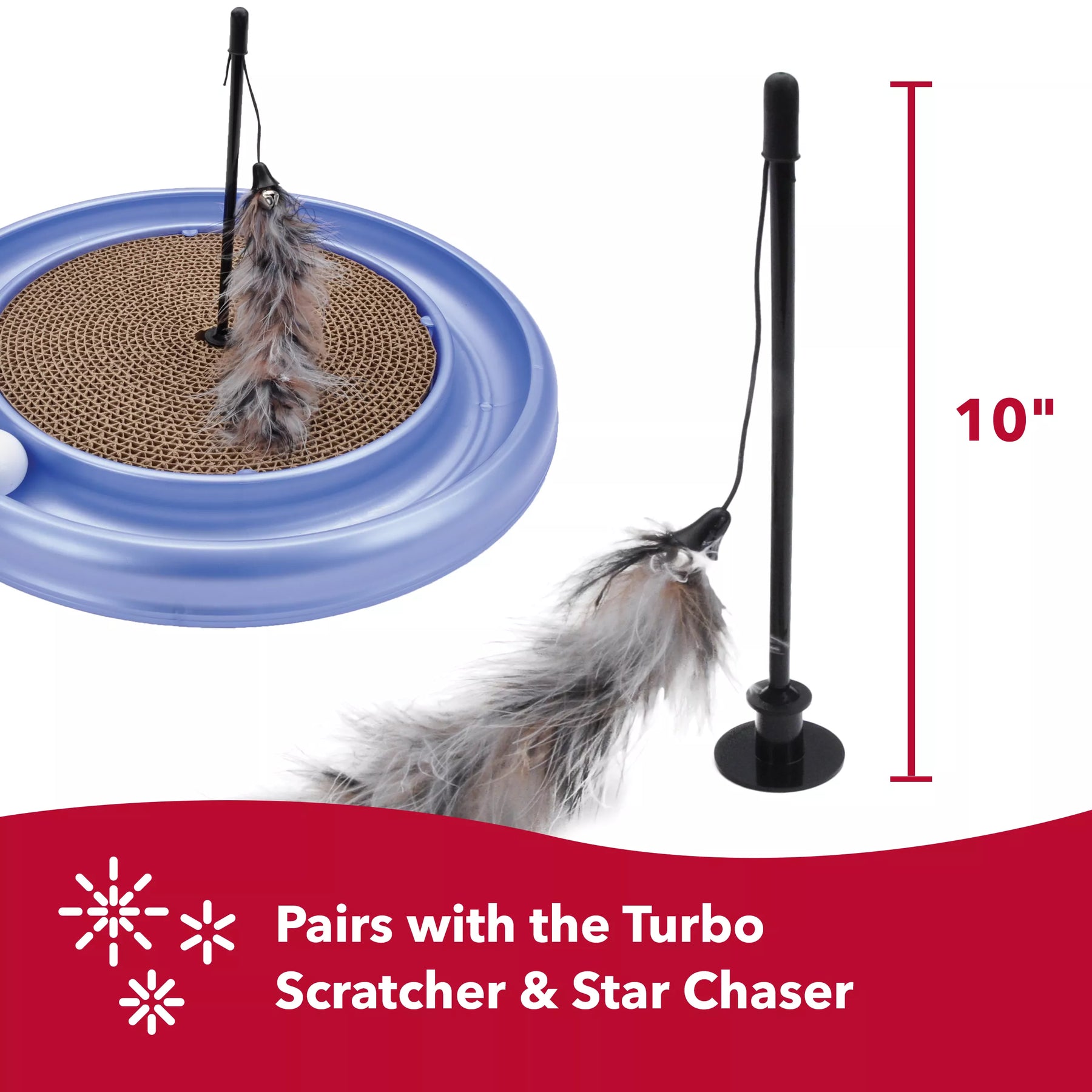 Bergan - Turbo Teaser Feather with Bell - Accessory for Turbo scratcher
