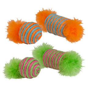 Kylie's - Brights Raffia Spool & Ball With Feather 2pk