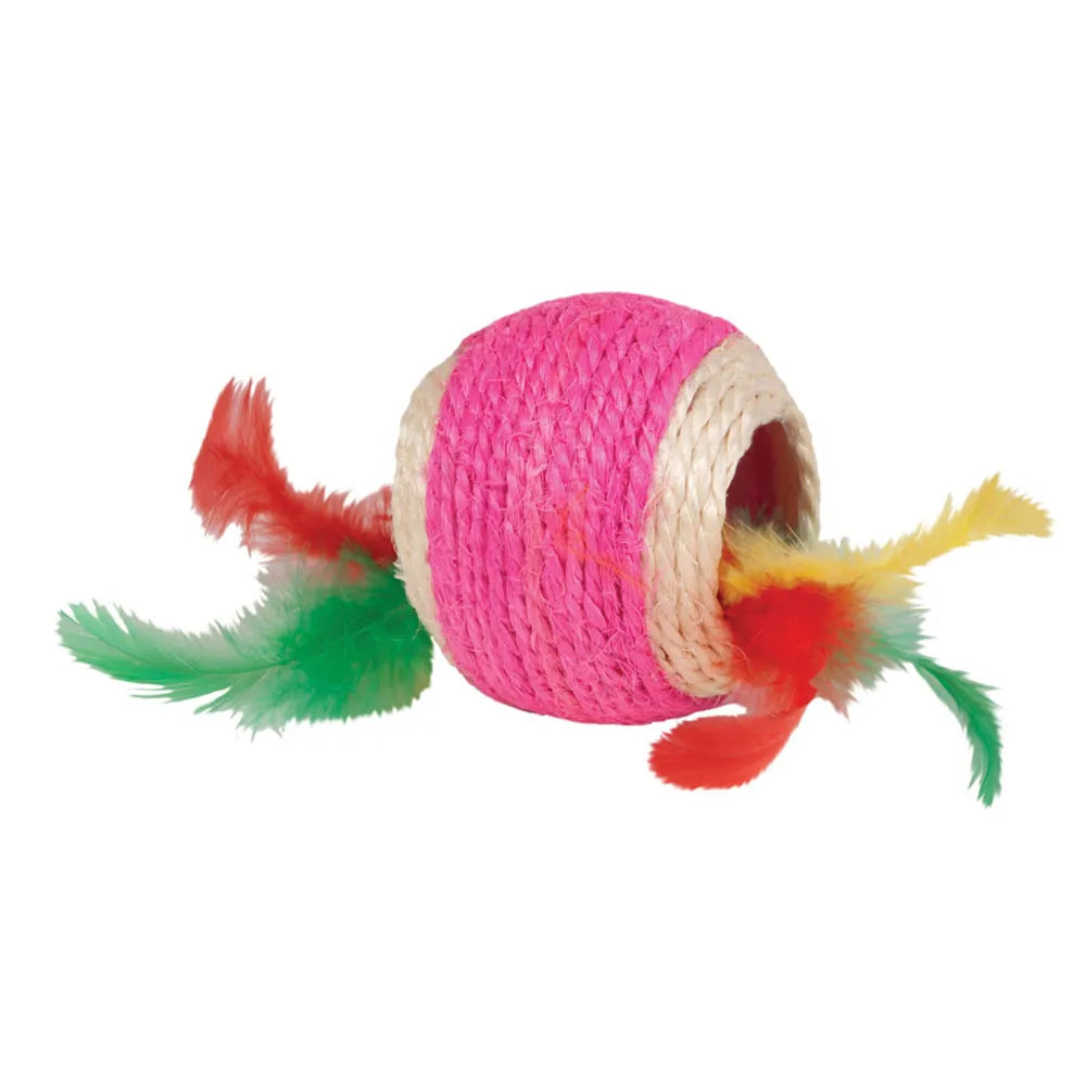 Kylie's - Jute Ball With Feather Middle