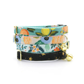 Made by Cleo - Cat Collar "Noir" Breakaway with Gold