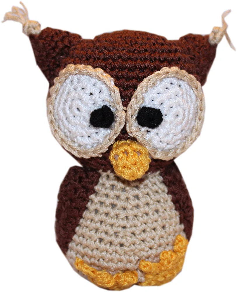 Mirage Pet Product - Knit Knacks Hootie the Owl Organic Cotton for Small Dogs