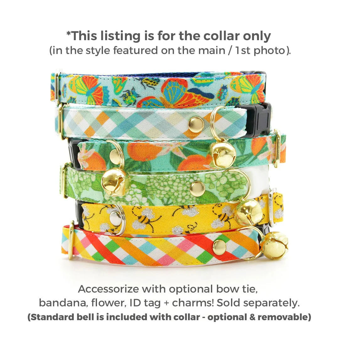 Made by Cleo - Cat Collar "Seashore" Breakaway with Gold