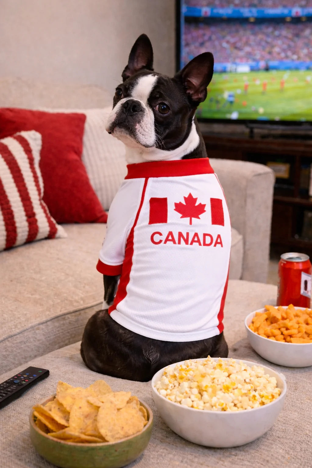 Parisian Pet - Dog Jersey Team Canada Soccer