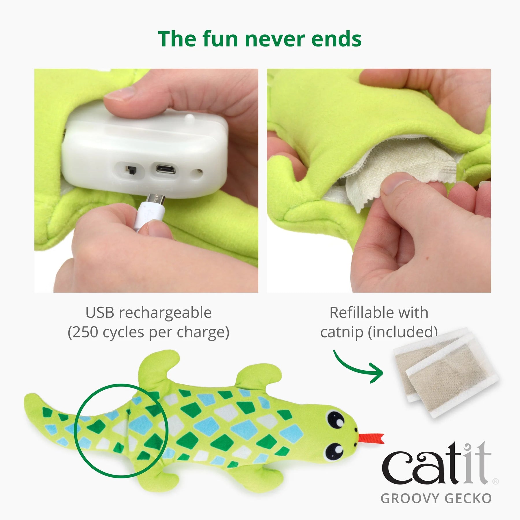 Catit - Groovy Gecko Motion-Activated Dancing Gecko