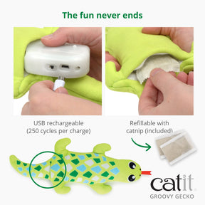 Catit - Groovy Gecko Motion-Activated Dancing Gecko