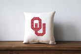 Little Birdie - Pillow University of OKlahoma Grunge