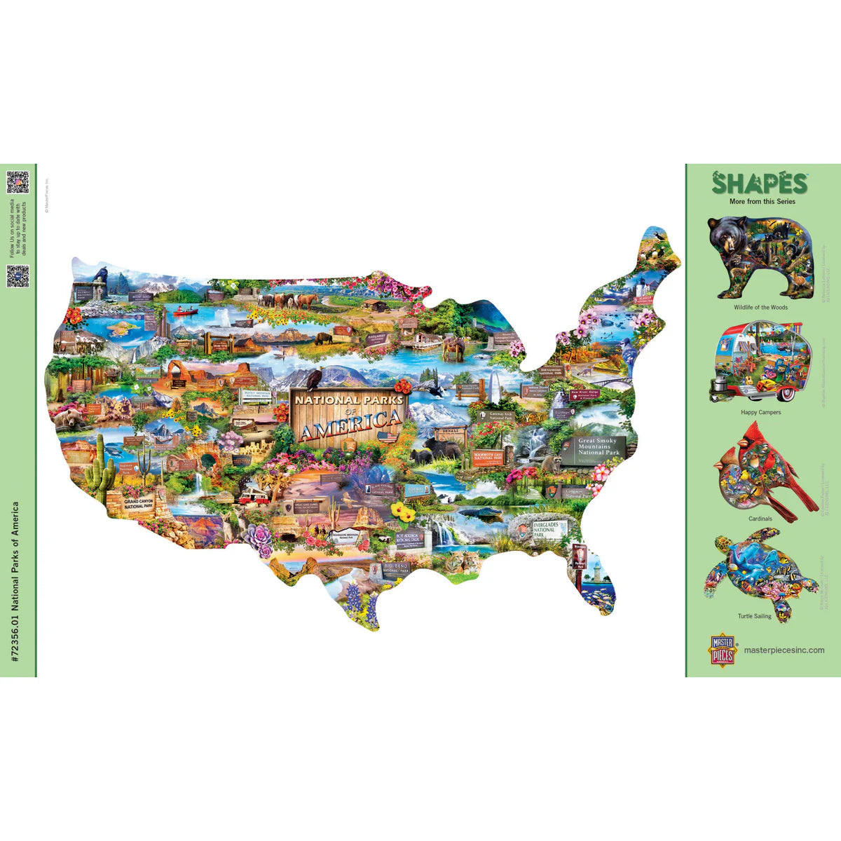 MasterPieces - Puzzle National Parks of America Shaped Puzzle 1000 Pieces