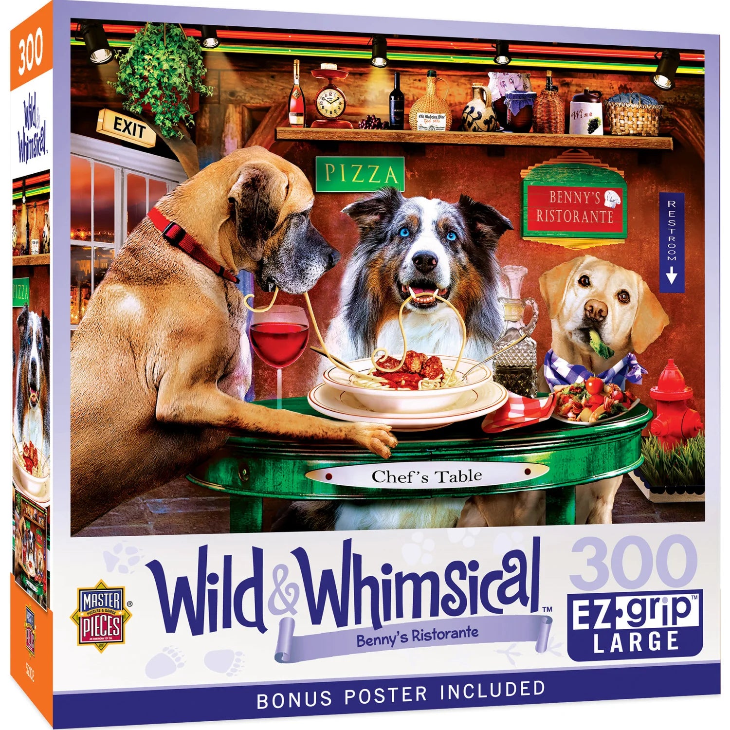 MasterPieces - Puzzle Wild & Whimsical Benne's Ristorante EZ Grip 300 Piece