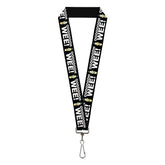 Buckle Down - Lanyard Rick and Morty Mr. Poo Face OOOOH WEE! Black/White