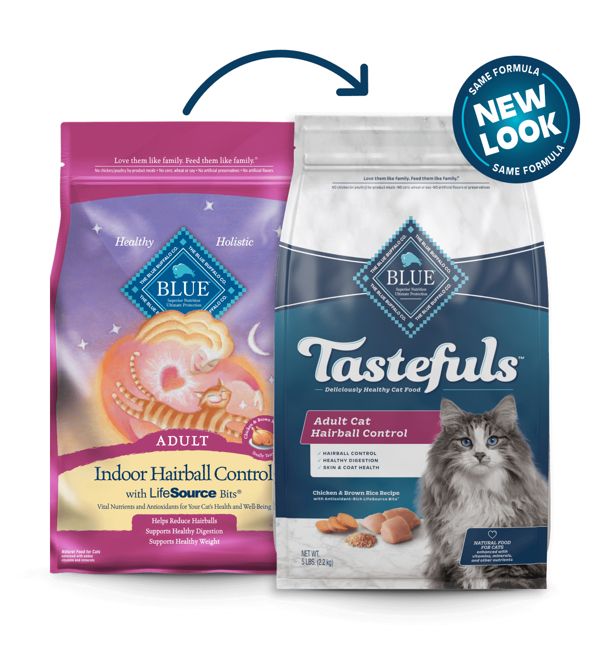 Blue Buffalo Indoor Hairball Control - Indoor Breeds, Adult Cat Chicken and Brown Rice Dry Cat Food - Southern Agriculture 