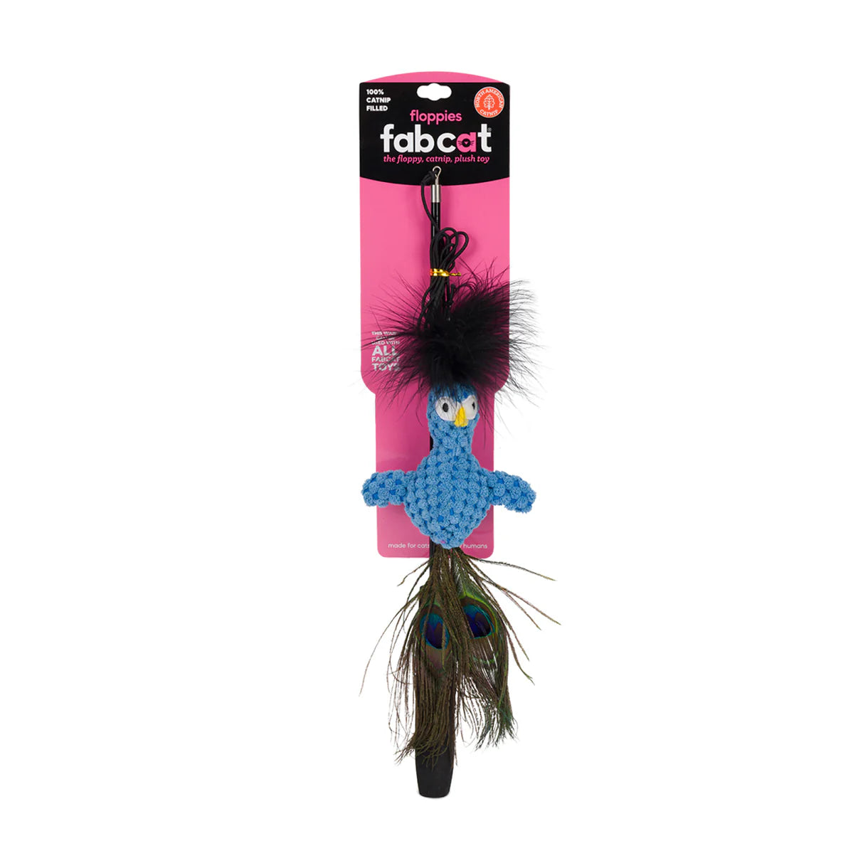 fabdog - Cat Toy Peacock Floppy Teaser - Southern Agriculture 