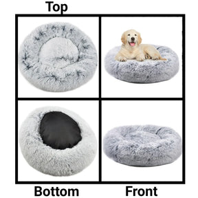 Mr. Peanut's - Ortho Plush Pet Bed Snowflake White 28"