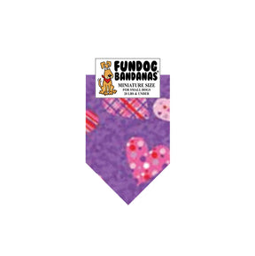 FunDog Bandanas - Dog Bandana Plaid & Polka Hearts