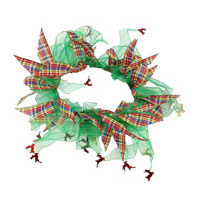 Midlee - Plaid and Green Decorative Dog Collar