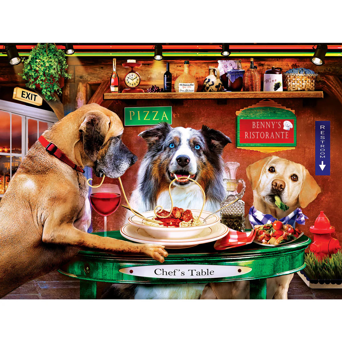 MasterPieces - Puzzle Wild & Whimsical Benne's Ristorante EZ Grip 300 Piece