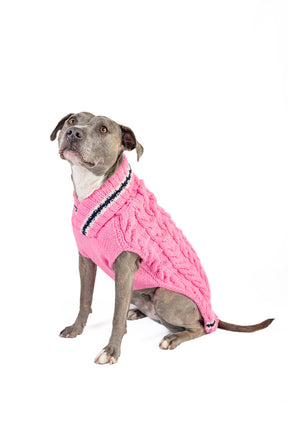 Chilly Dog - Dog Sweater Cable Knit Preppy