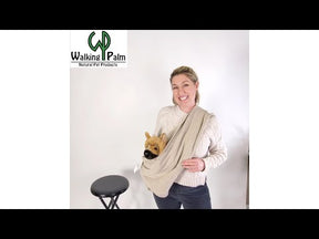 Walking Pet- Pet Sling Pinstripe Black & White