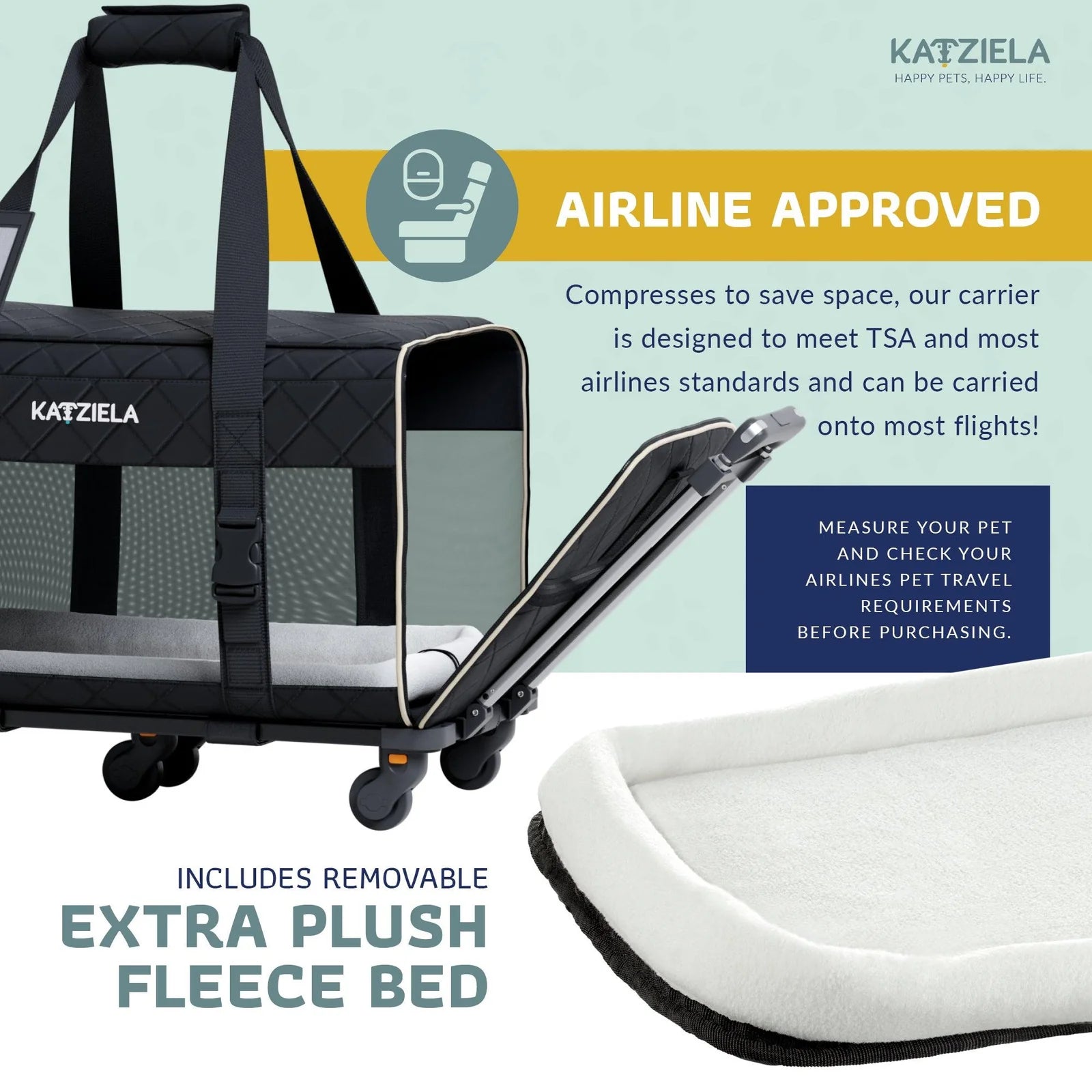 Katziela - Quilted Chariot PRO Pet Carrier