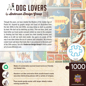 MasterPieces - Dog Lovers by Anderson Design Group - 1000 Piece Jigsaw Puzzle