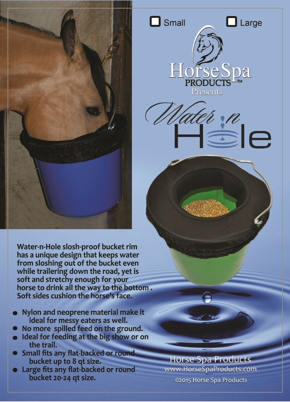 Horse Spa Products - Water N' Hole Bucket Cover - Black