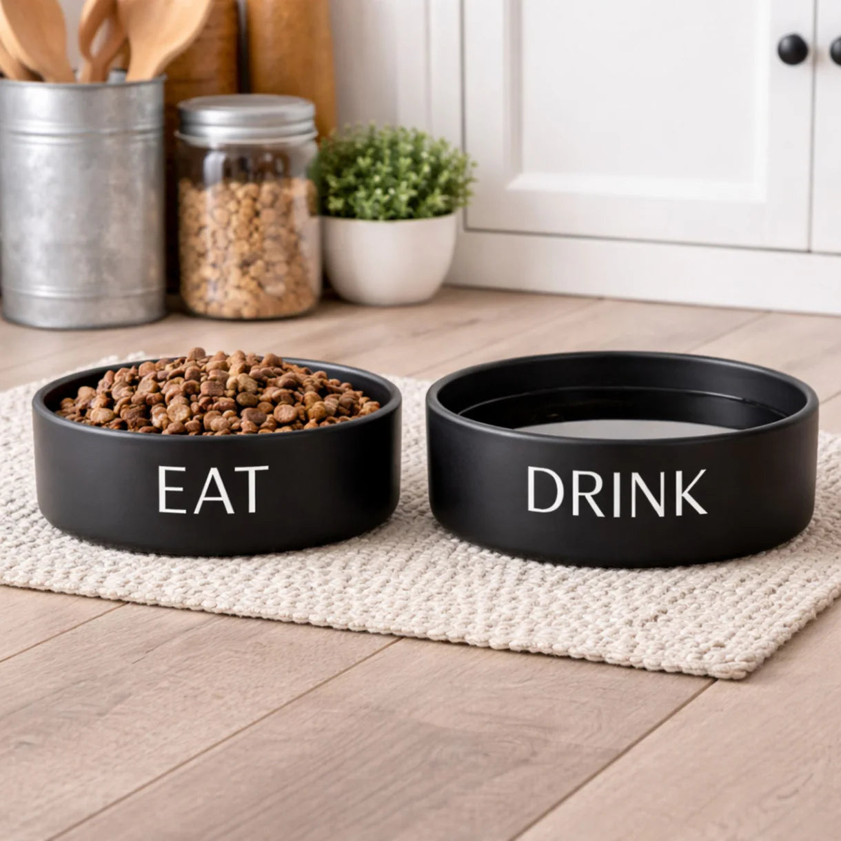 Park Life Designs - Script "Drink" Ceramic Pet Bowl