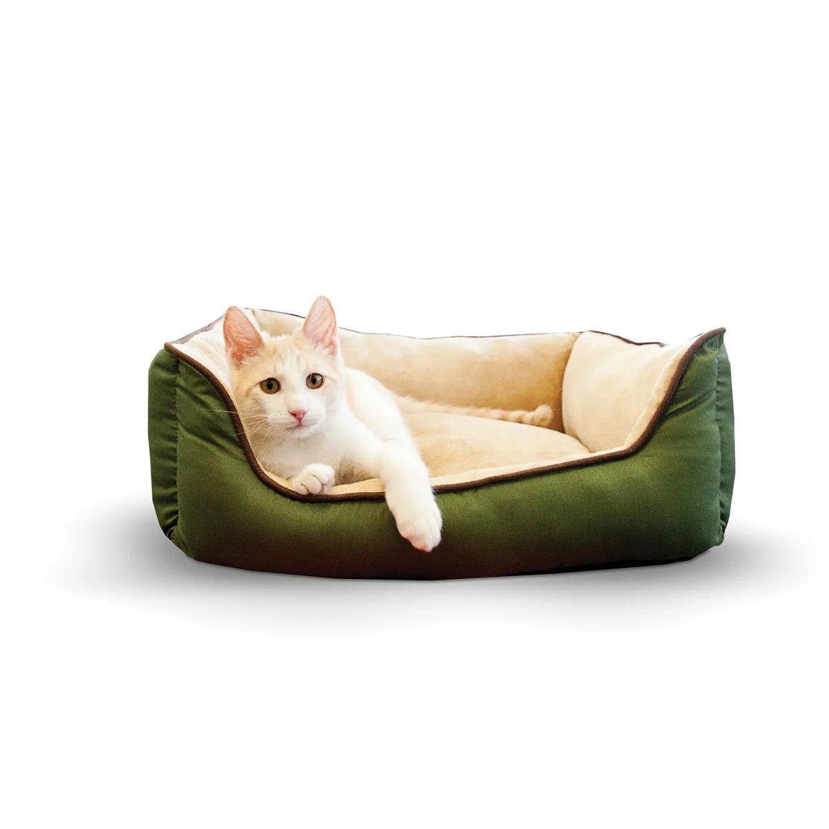 Central Pet Home Essentials - Self Warming Lounge Sleeper - Sage/Tan