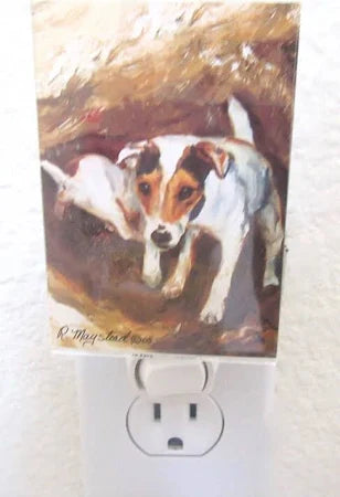 Best Friends By Ruth Maystead - Dog Night Lights by Ruth Maystead