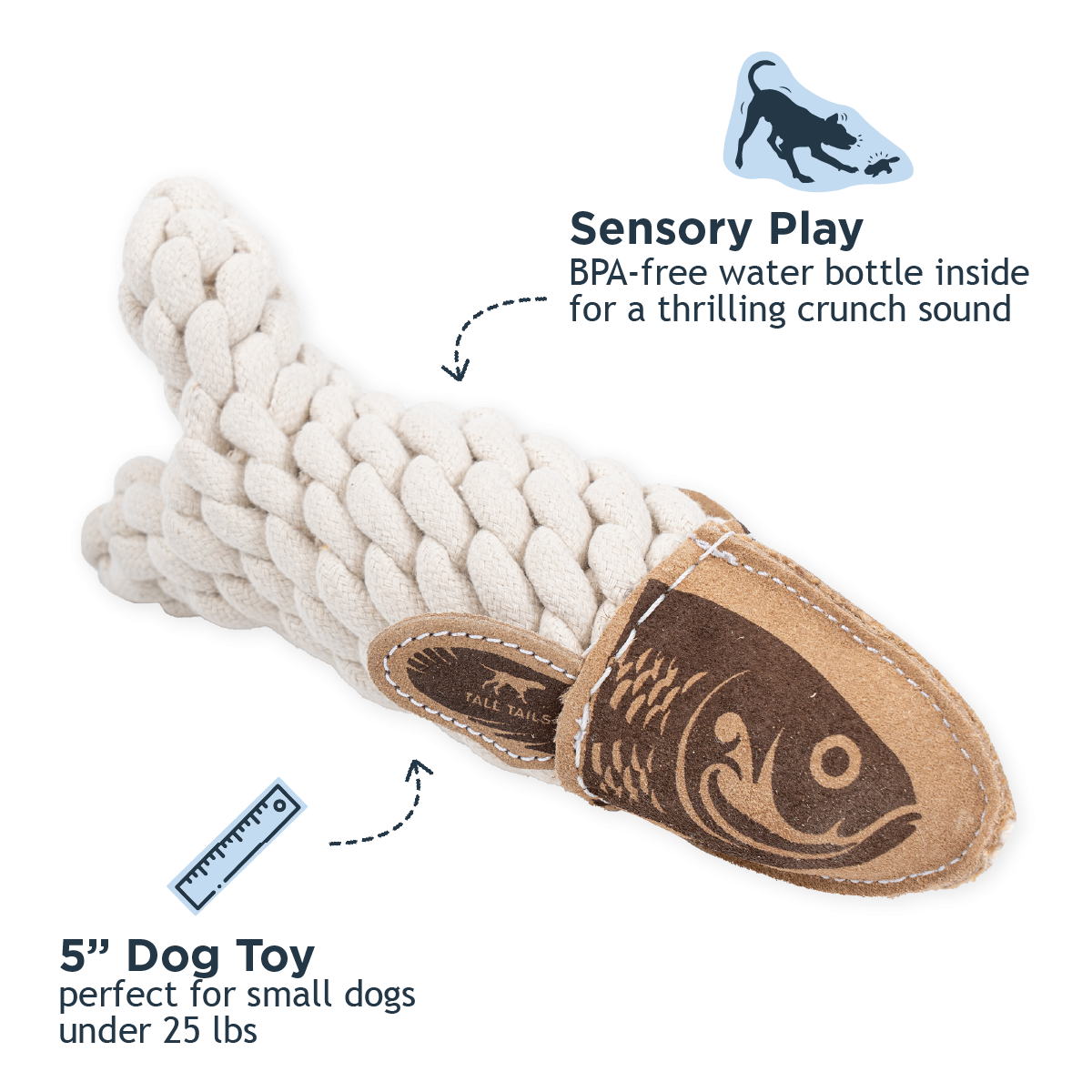 Tall Tails - Crunch Fish Dog Toy