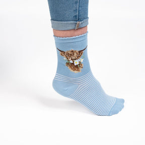 Wrendale Designs- Sock Cow Daisy Coo