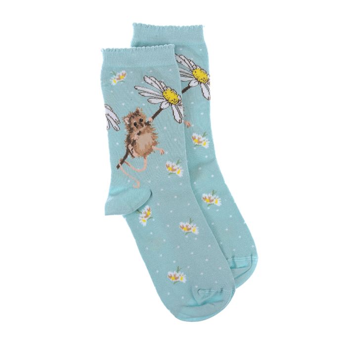 Wrendale Designs- Sock Mouse "Oops A Daisy"
