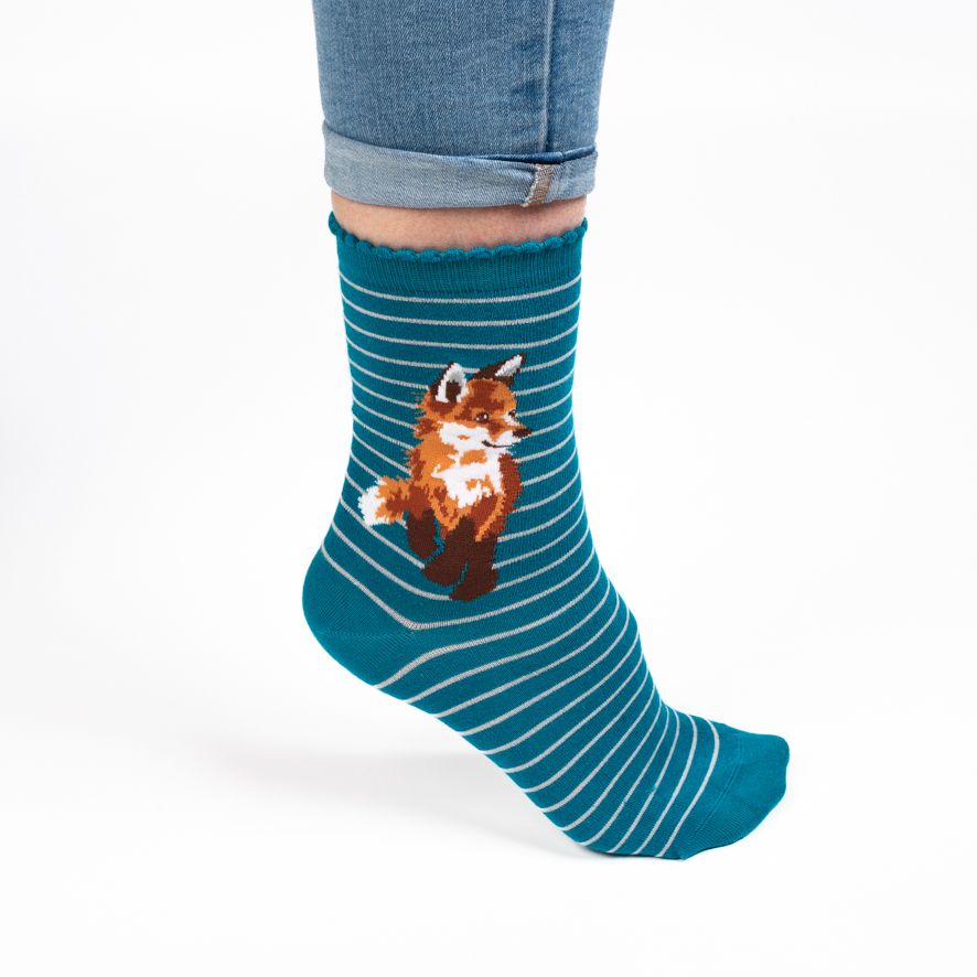 Wrendale Designs- Sock Fox "Born to Be Wild"