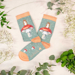 Wrendale Designs- Sock "Mouse on Mushroom"