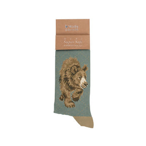 Wrendale Designs- Sock Bear In My Footsteps